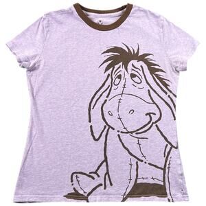 Disney Store Eeyore Graphic T-Shirt Winnie The Pooh Purple Lavender Tee XS